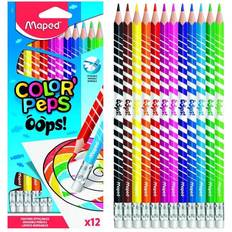Colorpeps Oops triangular colored pencils with eraser 12 col