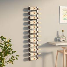 Weiß Weinregale vidaXL Wall Mounted for 12 Bottles White Iron Weinregal