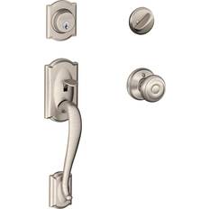 Schlage Camelot Single Cylinder Handleset and Georgian Knob (F60 V CAM 619 GEO)