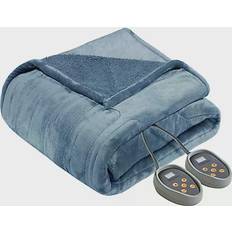 Textiles Beautyrest Heated Microlight to Berber Blankets Blue (228.6x213.36)