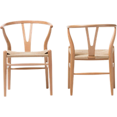 Baxton Studio Wishbone Kitchen Chair 28.5" 2pcs