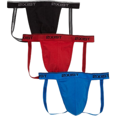 2(X)IST Stretch Jock Strap 3-pack - Scotts Red/Skydiver/Blk