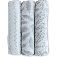 Ely's & Co. Cotton Muslin Swaddle Blankets I Classic Grey Combo