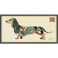 Empire Art Direct Dachshund Collage Framed Art 121.9x63.5cm