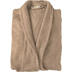 Brown - Men Robes Superior Cotton Terry Adult Unisex Bathrobe - Taupe