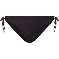 Nylon Bikinihosen Calvin Klein Swim String Bikini Bottoms - Black