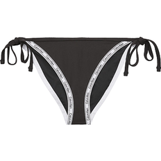 Calvin Klein Logo Tape Tie Side Bikini Bottom - Pvh Black