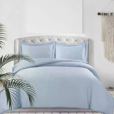 Bamboo Duvet Covers Tribeca Living 300 Thread Count Duvet Cover Blue (243.84x233.68)