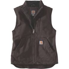 Carhartt Women Vests Carhartt Sherpa Lined Mock Neck Ladies Vest, brown, for Women