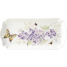 Lenox Butterfly Meadow Porcelain Rectangular Tray Serving Tray