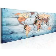 Arkiio World Maps Sapphire Travels Tavla 150x50cm