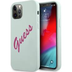 Iphone 12 blå Guess Guess iPhone 12/iPhone 12 Pro Cover Vintage Silicone Script Blå