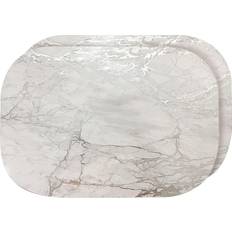 Dainty Home Marble Cork Place Mat Gray, Silver (45.7x30.5cm)