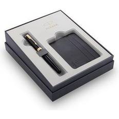 Kunst en Ambachten Parker Gifting 2020 Sonnet Black Lacquer G.T Fountain pen M Cardholder