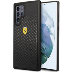 Samsung galaxy s22 ultra cover Ferrari Samsung Galaxy S22 Ultra Cover Real Carbon Metal Logo Sort