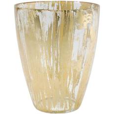 Vietri Rufolo Glass Gold Brushstroke Vase