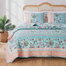 Barefoot Bungalow Audrey Quilts Blue (223.52x172.72cm)