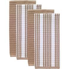 T-fal Solid and Stripe Waffle Terry Kitchen Towel Beige (66.04x40.64cm)