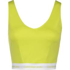 Calvin Klein Milano Jersey Cropped Top - Lemon Lime