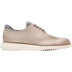 Beige Oxford Cole Haan 2.Zerøgrand Lined Laser Wingtip - Mortar/Rockridge