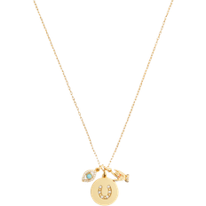 Love u necklace Kate Spade Eye Love U Pendant Necklace - Gold/Blue/Transparent