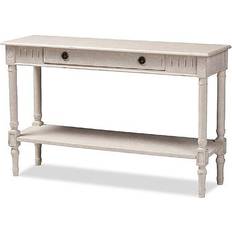 Baxton Studio White Tables Baxton Studio Ariella Console Table 13.8x47.2"