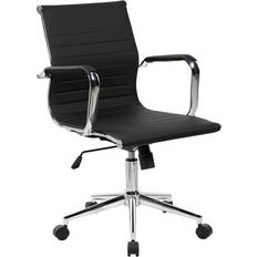 Footrest Office Chairs Techni Mobili Modern Medium Back Executive Office Chair 100.3cm