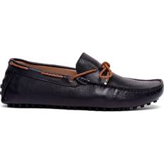 Black - Men Boat Shoes Carlos Santana SFO Driver - Black