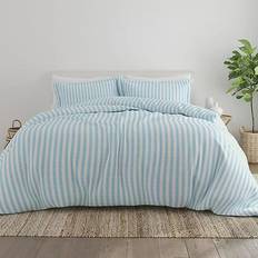 Becky Cameron Rugged Stripes Duvet Cover Blue (243.84x243.84cm)