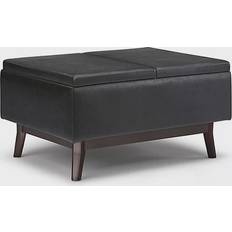 Black Storage Benches Simpli Home Owen Storage Bench 33.9x18.5"