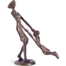 Danya B Mother Playing & Swinging Child Cast Bronze Sculpture Figurine 17.8cm