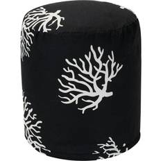 Black Pouffes Majestic Home Goods Coral Pouffe 17"