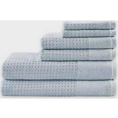 Towels on sale Madison Park Waffle Bath Towel Blue (137.16x71.12)