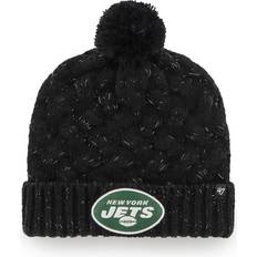 Sportswear Garment Beanies '47 New York Jets Fiona Logo Cuffed Knit Hat with Pom Women - Black