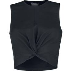 Twiggi Cropped Sleeveless Top - Black