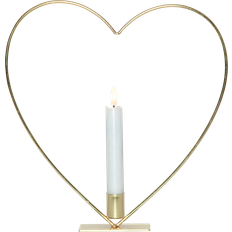 Messing Lys & Tilbehør Star Trading Flamme Heart Brass LED-lys 28cm