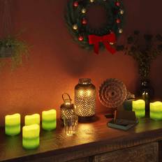 Green LED Candles Be Basic Electric 12pcs Warm White LED Candle