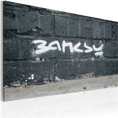 Gråa Tavlor Arkiio Banksy signature 60x40 Tavla