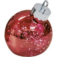 Dekorationskugle Ornament Rød Højde 25 cm Krom-Rød