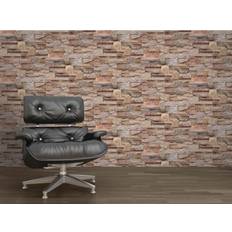 Wallpapers Muriva Duplex Natural Slate Wallpaper, Brown