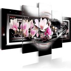 Rosa Tavlor Arkiio Magnolias On A Black Background 100x50 Artgeist sp. z o. o Tavla