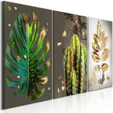 Multifärgade Tavlor Arkiio Covered in Gold (3 Parts) 120x60 Tavla