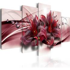 Röda Tavlor Arkiio Pink Lily 200x100 Tavla