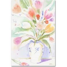 Vases Trademark Fine Art Sheila Golden 'The of Tulips' Canvas Art,16x24 Vase