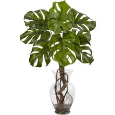 Multicolored Artificial Plants Nearly Natural Artificial 26-in. Monstera Plant, Green Artificial Plant