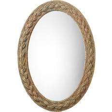 Bloomingdale's Lark Braided Oval Brown Wall Mirror 27.5x40"