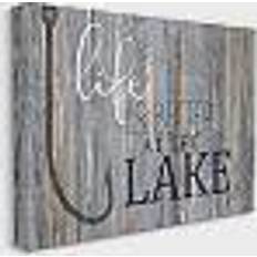 Stupell Industries Life Better Lake Wall Decor 3.8x76.2cm