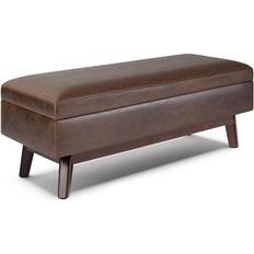 Wood Storage Benches Simpli Home Owen Storage Bench 48x18.5"