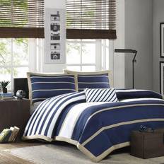 Mi Zone Ashton Duvet Cover Beige, Blue (228.6x218.44cm)