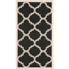 Safavieh Courtyard Quatrefoil Beige, Black 27x264"